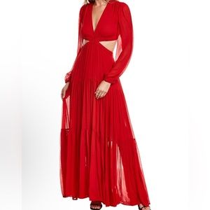 ALC Isabella Silk Maxi Dress - Red